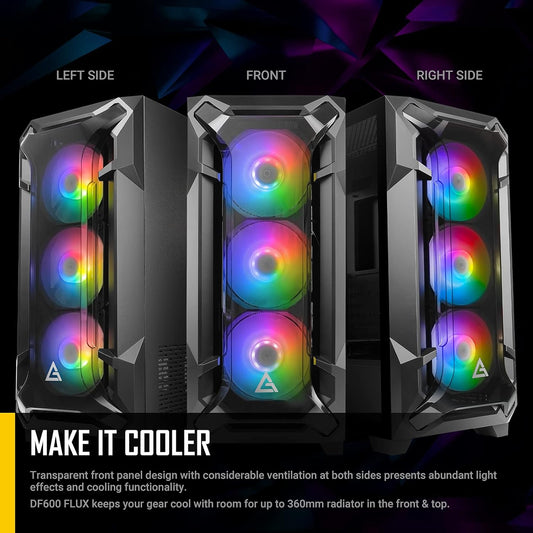 ANTEC DF600 FLUX ARGB (ATX) MID TOWER CABINET (BLACK)