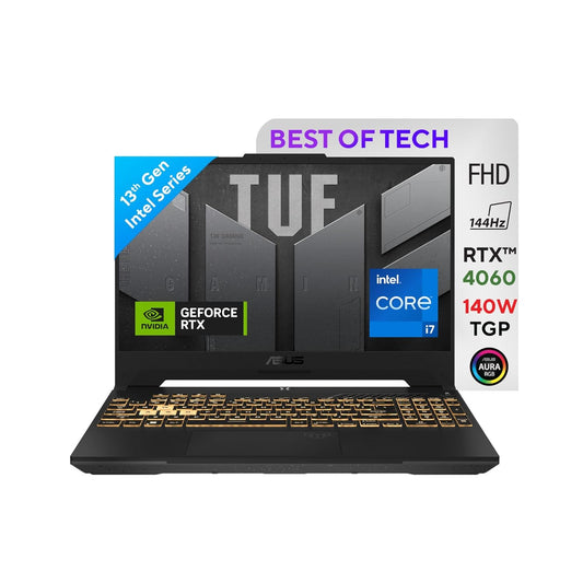 ASUS TUF GAMING F15, GAMING LAPTOP, 13TH GEN INTEL CORE I7-13620H, RTX 4060 GRPH (16GB/512GB/39.62 CMS (15.6) FHD/WIN 11 HOME) FX507VV-LP287W