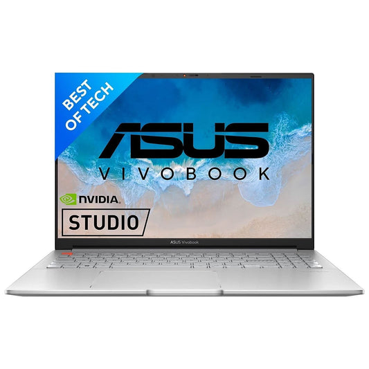 ASUS Vivobook Pro 16, Intel Core i9 11th Gen, 16 inch (40.64 cm) FHD+ 120Hz, Thin & Light Laptop (16GB/512GB SSD/4GB RTX 3050/Win 11/Office 2021/Alexa/Backlit KB/FP Sensor/Silver/1.9 kg), K6602HC-N1902WS
