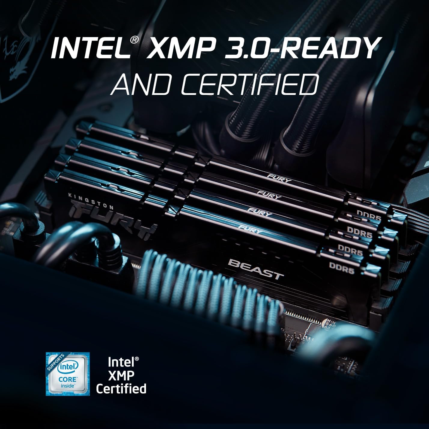 KINGSTON FURY BEAST BLACK 16GB 6000MT/S DDR5 CL36 DESKTOP MEMORY KF560C36BBE2-16