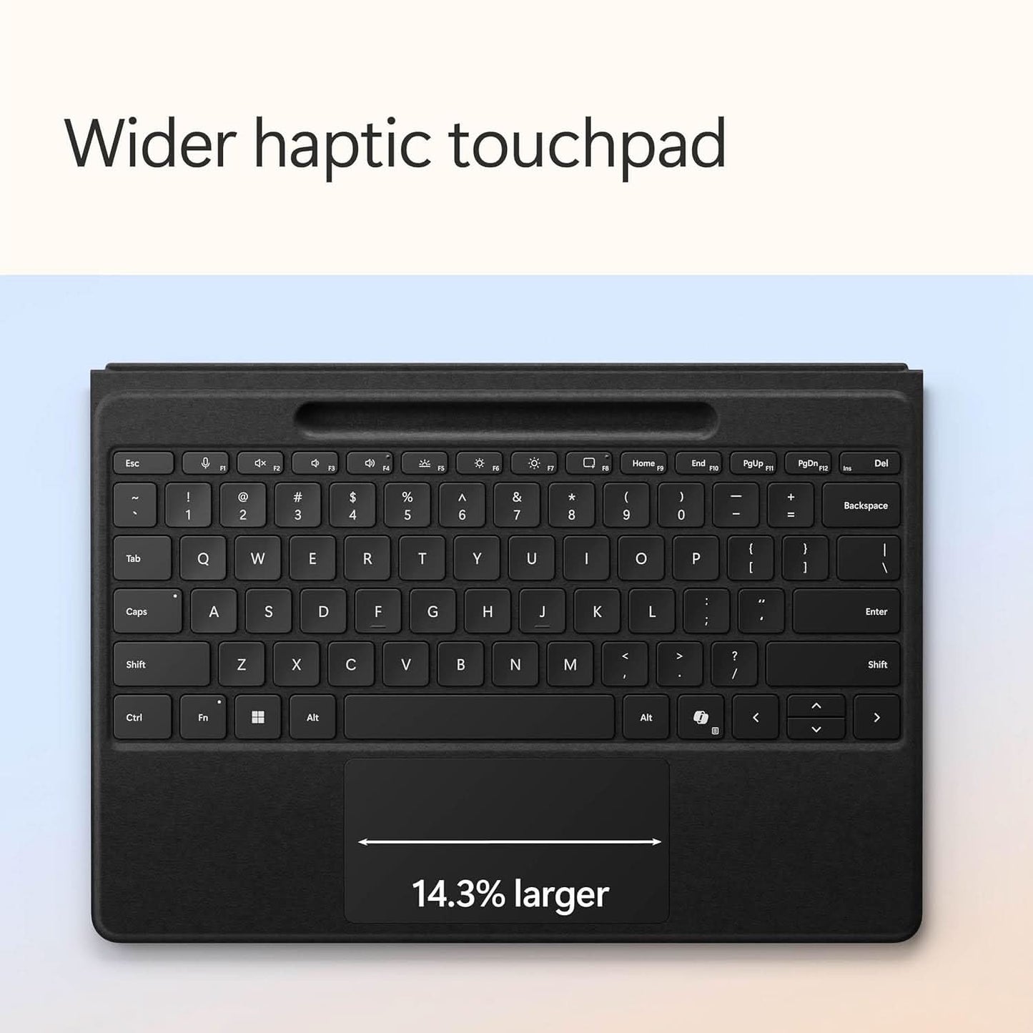 Microsoft Surface Pro 11 Keyboard with Pen Storage Black - EP2-01841