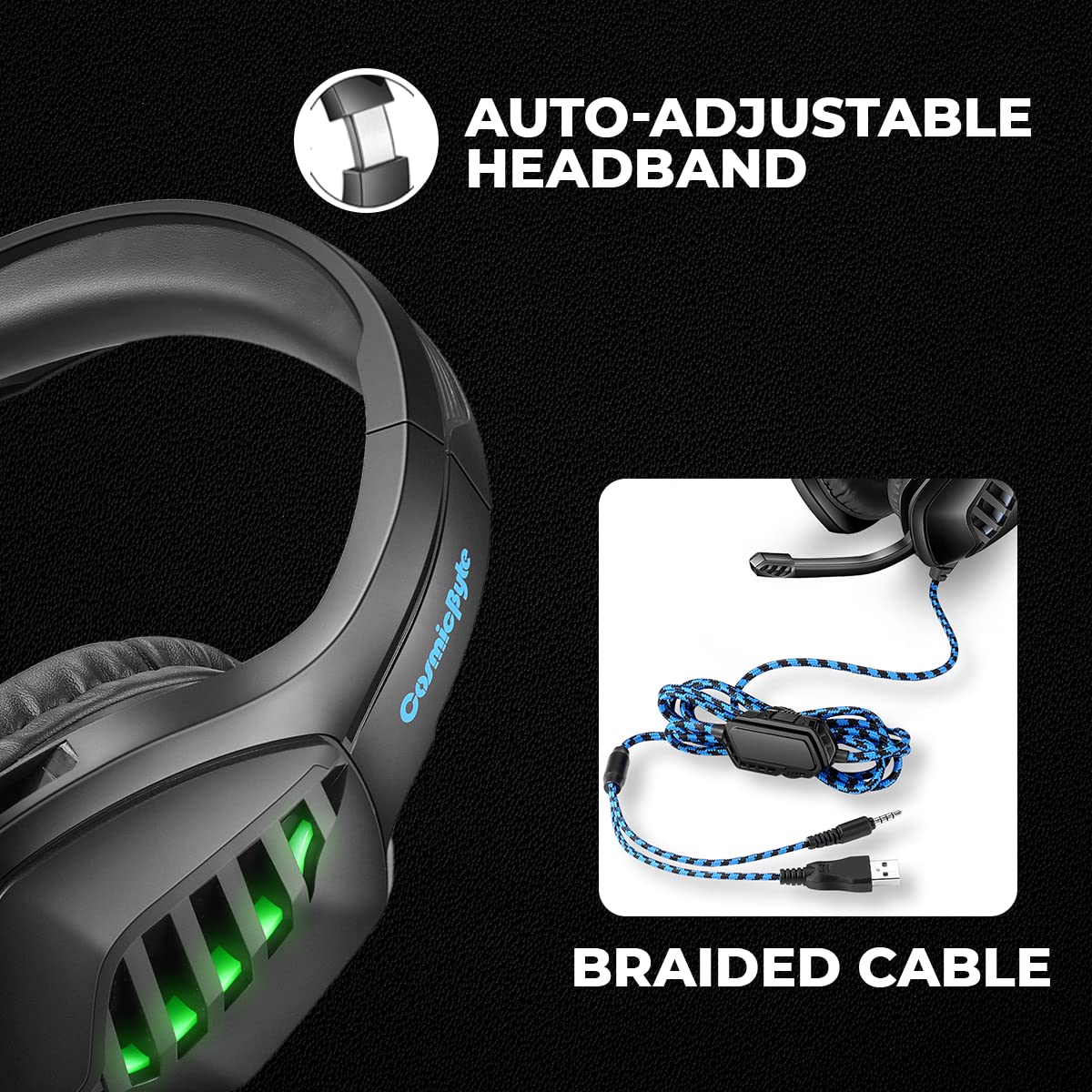 COSMIC BYTE GS430 (BLACK) GAMING HEADPHONE