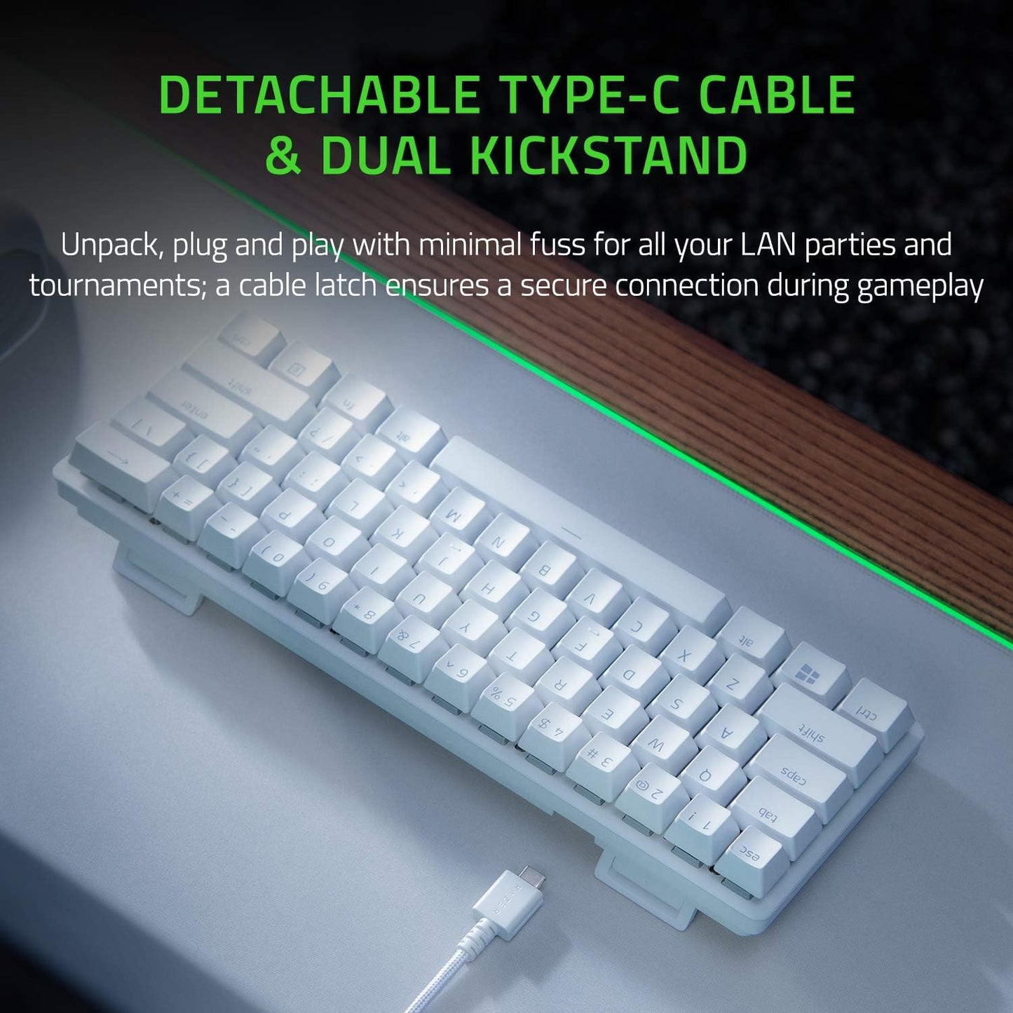 Razer Huntsman Mini - Mercury Edition - 60% Optical Gaming Keyboard (Linear Red Switch) - FRML Packaging