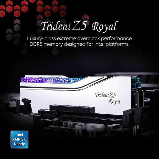 G.SKILL TRIDENT Z5 ROYAL INTEL XMP 32GB (2X16GB) DDR5 7200 MHZ F5-7200J3445G16GX2-TR5S RAM