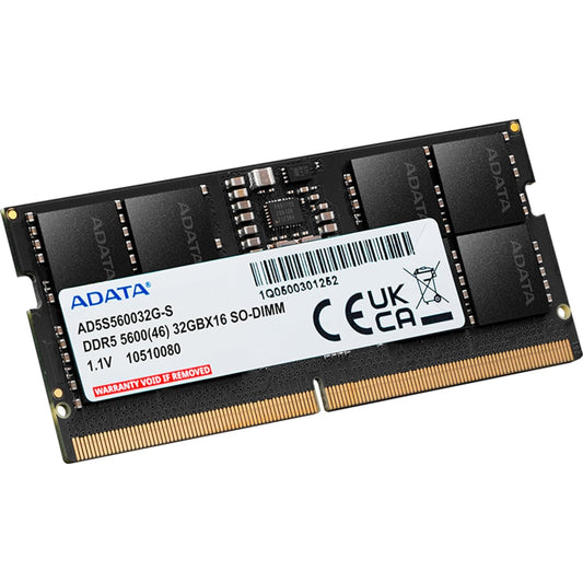 ADATA 32GB (1X32GB) 5600MHZ CL46 SO-DIMM LAPTOP RAM (AD5S560032G-S)