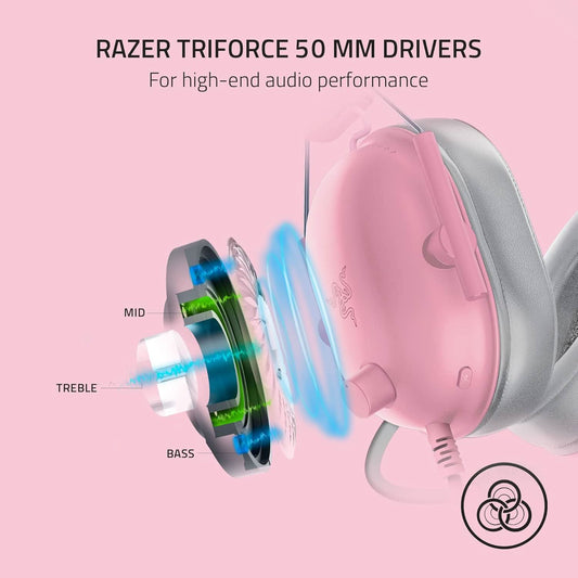 RAZER BLACKSHARK V2 X - WIRED GAMING HEADSET - QUARTZ RZ04-03240800-R3M1