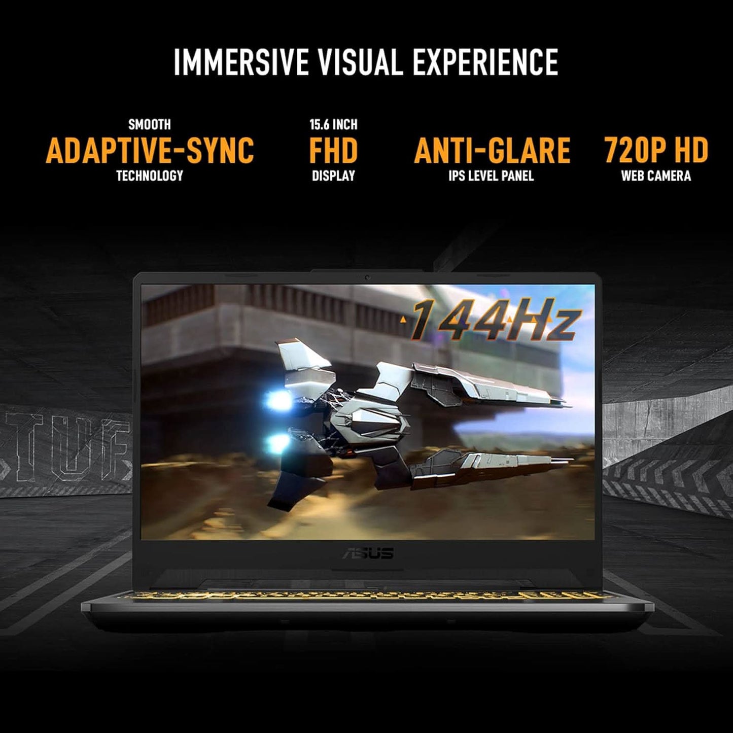 ASUS TUF Gaming A15, 15.6 inch (39.62cm) FHD 16:9 144Hz, AMD Ryzen 7 7435HS, Gaming Laptop (16 DDR5/512GB SSD/NVIDIA GeForce RTX 2050/Windows 11 Home/Graphite Black/2.30 Kg), FA506NFR-HN045W