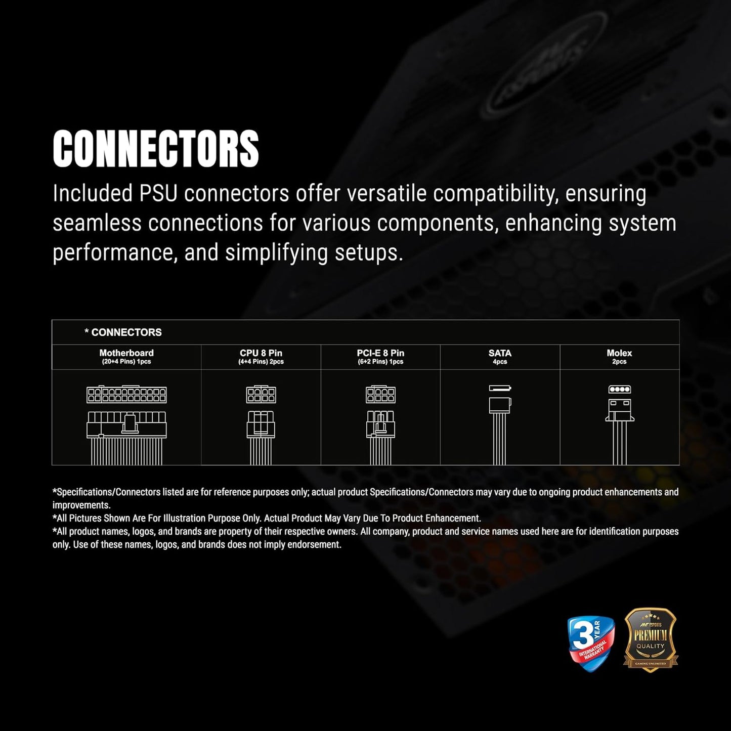 ANT ESPORTS RX650 80 PLUS BRONZE POWER SUPPLY