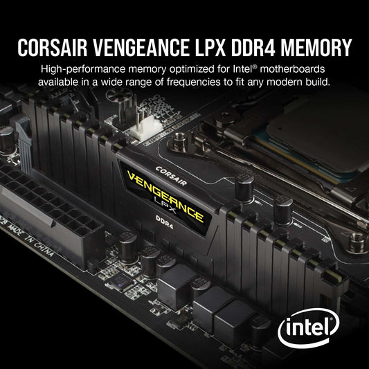 CORSAIR VENGEANCELPX64GB (2X 32GB) DDR4 3200(PC4-25600) C161.35V Desktop Memory -Black