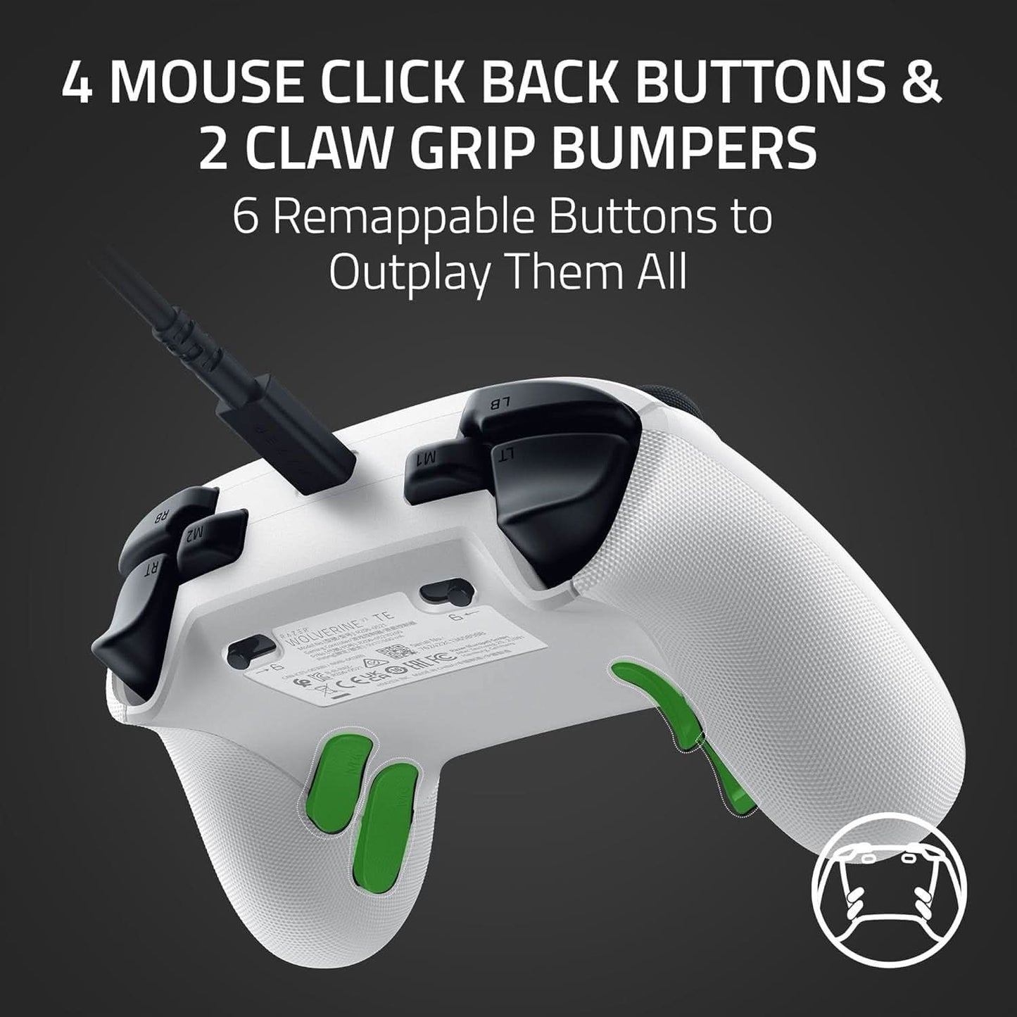 Razer Wolverine V3 Tournament Edition - Wired Gaming Controller for Xbox Series X|S & PC - White