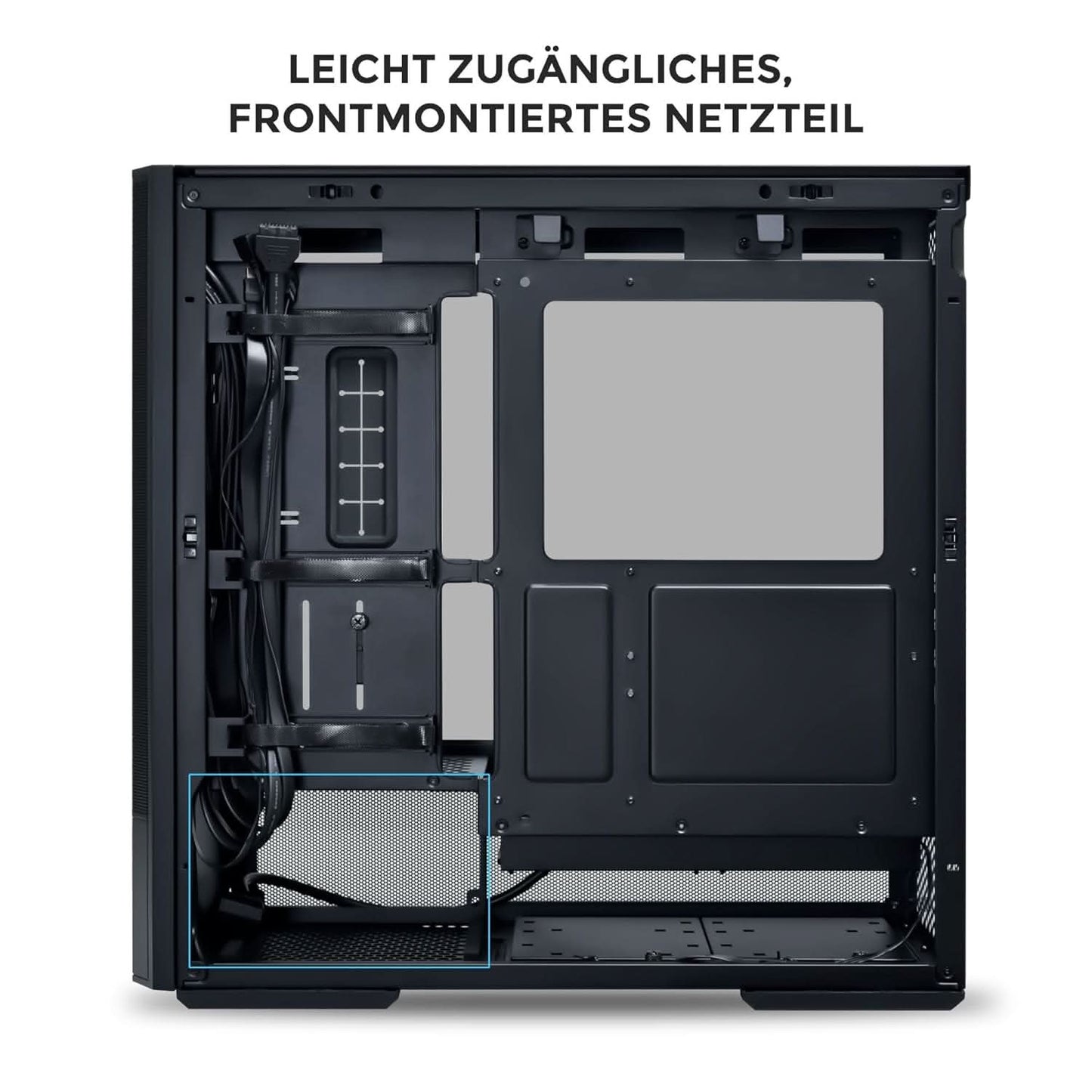Lian Li LANCOOL 207 Mid-Tower ATX Gaming Cabinet - Black (G99.LAN207RX.in)