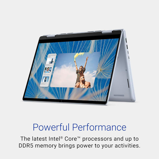 Dell Inspiron 14 7440, Intel Core i5-1334U, 16GB RAM, 512GB SSD, FHD+ Touch, 14"/35.56cm, Windows 11, Ice Blue, 1.71KG, 2-in-1, Ideal for Students, Perfect for Learning and Productivity Laptop