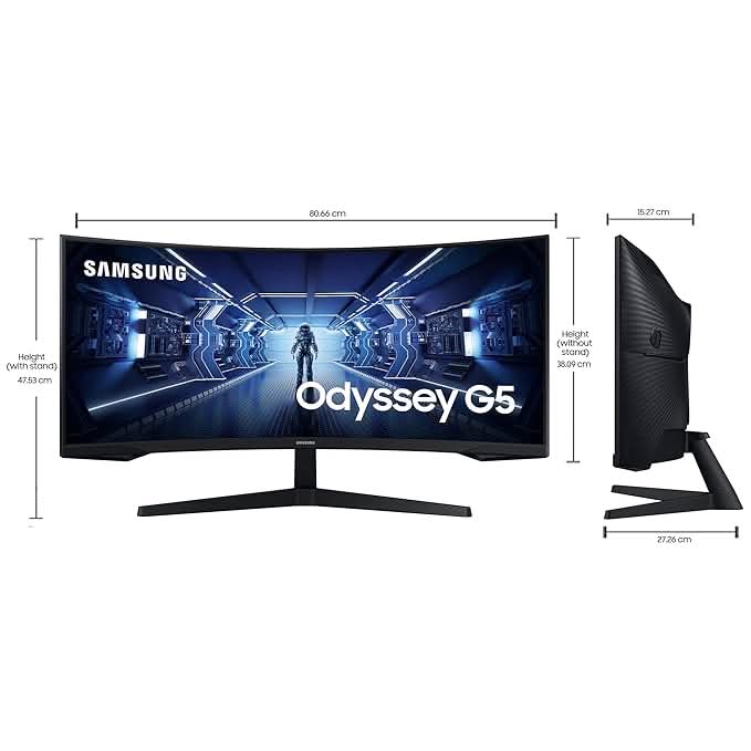 Samsung 34 Inch WQHD Odyssey G5 Curved Gaming Monitor