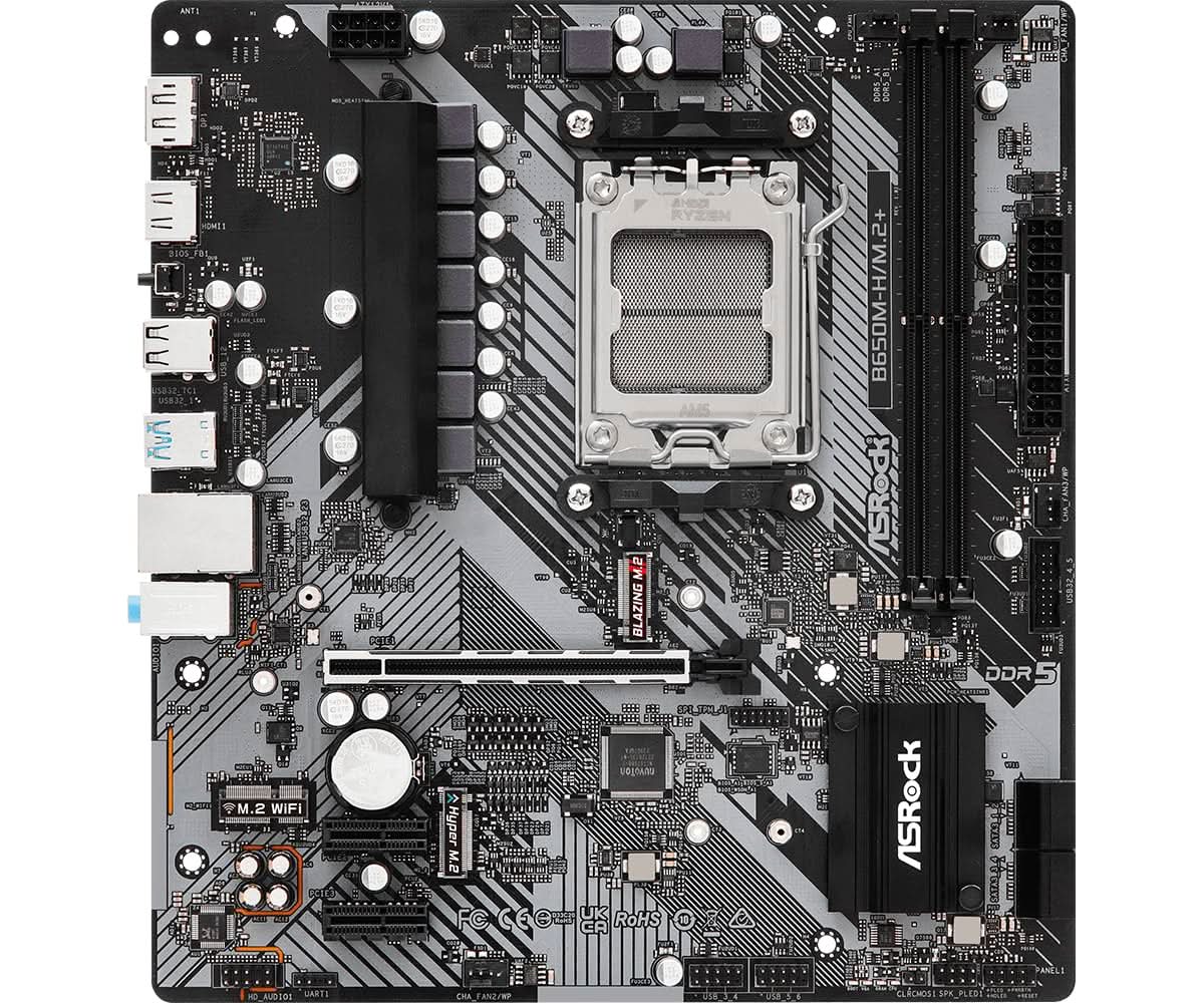 ASRock B650M-H/M.2+ Micro ATX Motherboard DDR5
