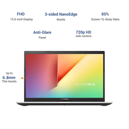 ASUS VIVOBOOK ULTRA 15 (2020) INTEL CORE I3-1115G4 11TH GEN, 15.6" (39.62 CM) FHD THIN AND LIGHT LAPTOP (8GB RAM/256GB NVME SSD/WINDOWS 10/OFFICE 2019/INTEGRATED GRAPHICS/WHITE/1.8 KG) X513EA-BQ313TS