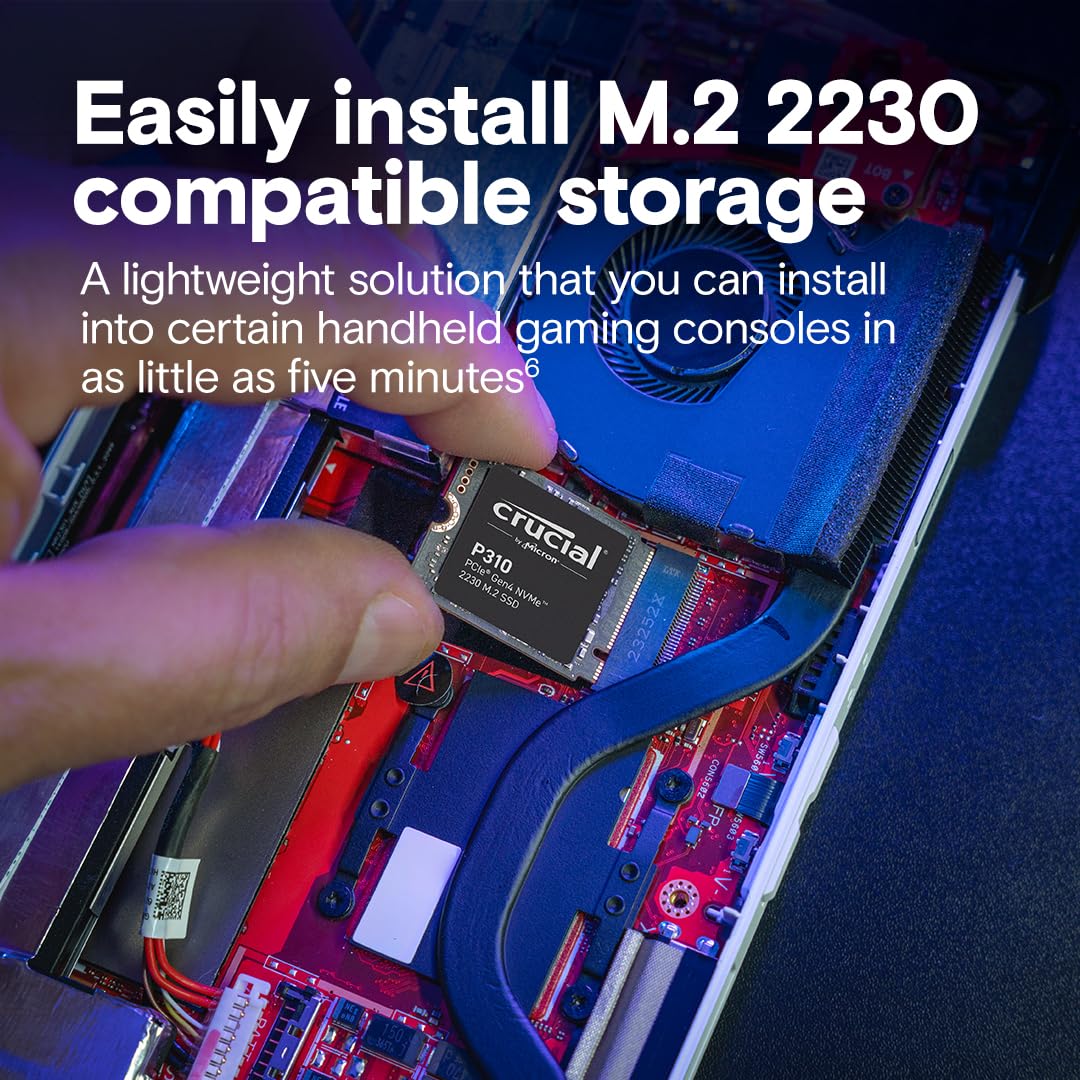 Crucial P310 1TB PCIe Gen4 2230 NVMe M.2 SSD CT1000P310SSD2