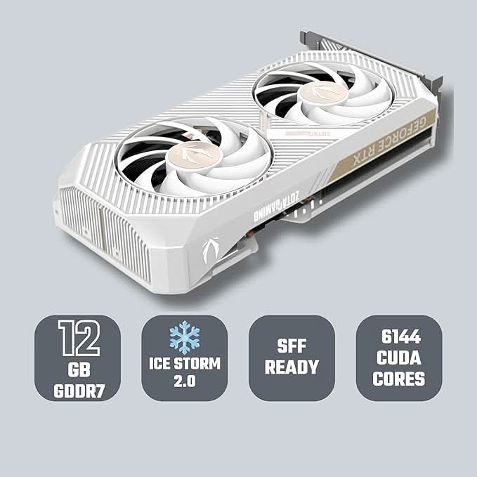 ZOTAC Gaming GeForce RTX 5070 Twin Edge OC 12 GB GDDR7 Graphics Card - White