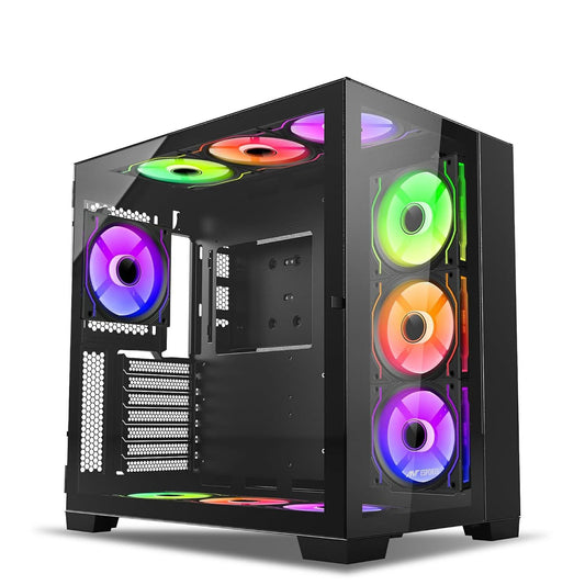 ANT ESPORTS CRYSTAL XL MID-TOWER ATX CABINET BLACK