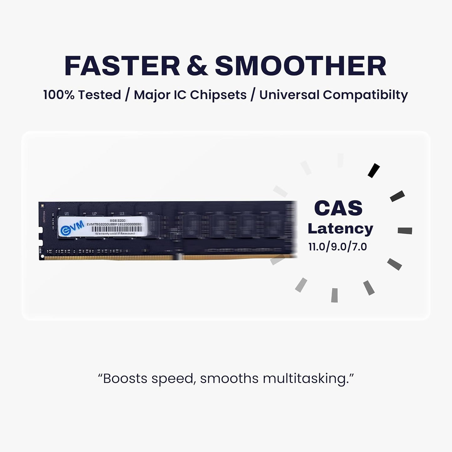 EVM 8GB DDR4 DESKTOP RAM 3200MHZ - (EVMT8G3200U88P)