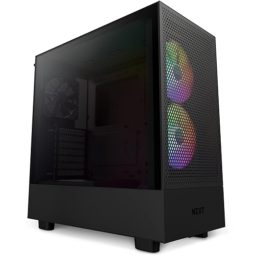 NZXT CHASSIS H SERIES H5 (2023) FLOW RGB EDITION ATX MID TOWER CHASSIS WITHOUT PSU BLACK COLOR-CC-H51FB-R1