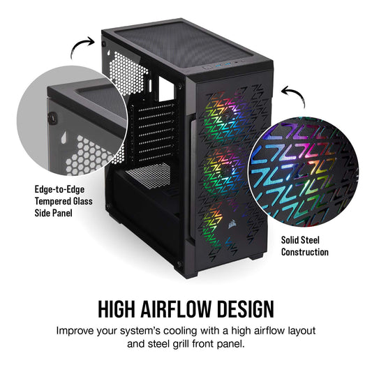 CORSAIR ICUE 220T TG MID-TOWER RGB ATX CABINET