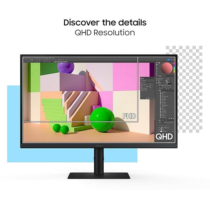 Samsung 27 Inch IPS 2K QHD Height Pivot Adjustable Stand Monitor
