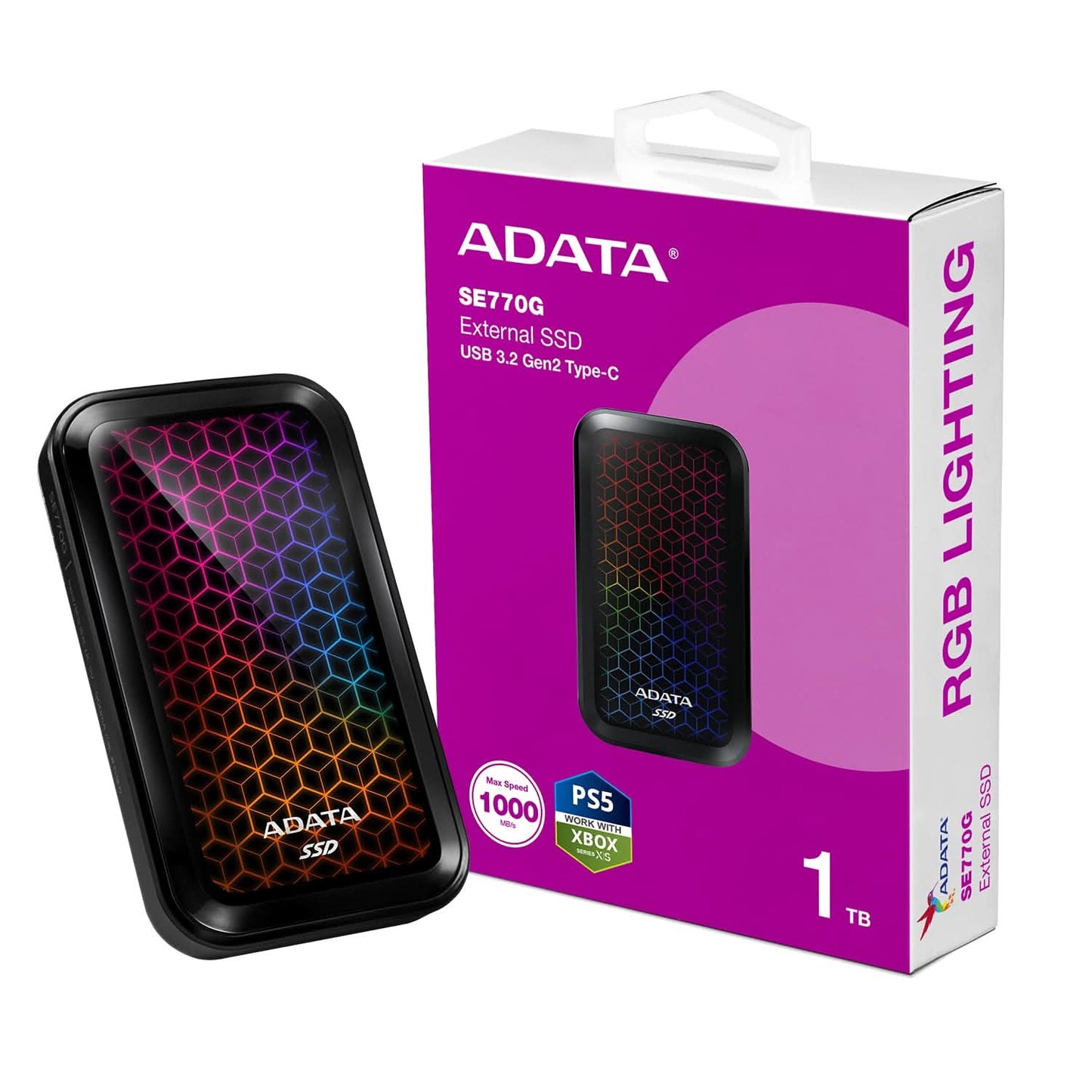 ADATA SE770G 1TB EXTERNAL SOLID STATE DRIVE ASE770G-1TU32G2-CBK