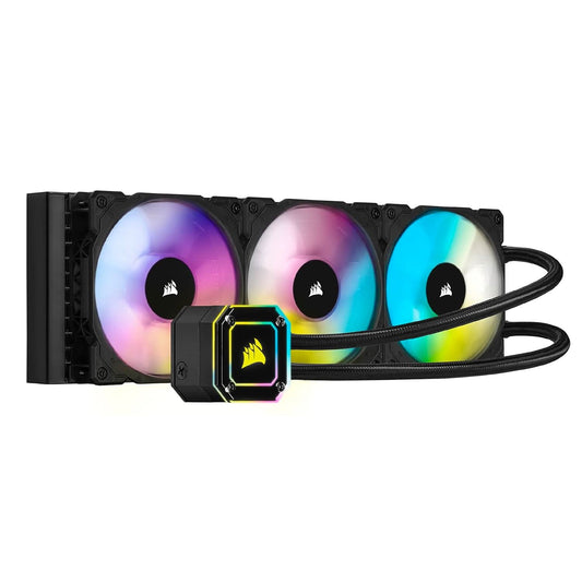 CORSAIR ICUE H150I ELITE CAPELLIX, 360MM RADIATOR, TRIPLE 120MM ML SERIES PWM FANS, RGB LIGHTING AND FAN CONTROL WITH SOFTWARE, LIQUID CPU COOLER