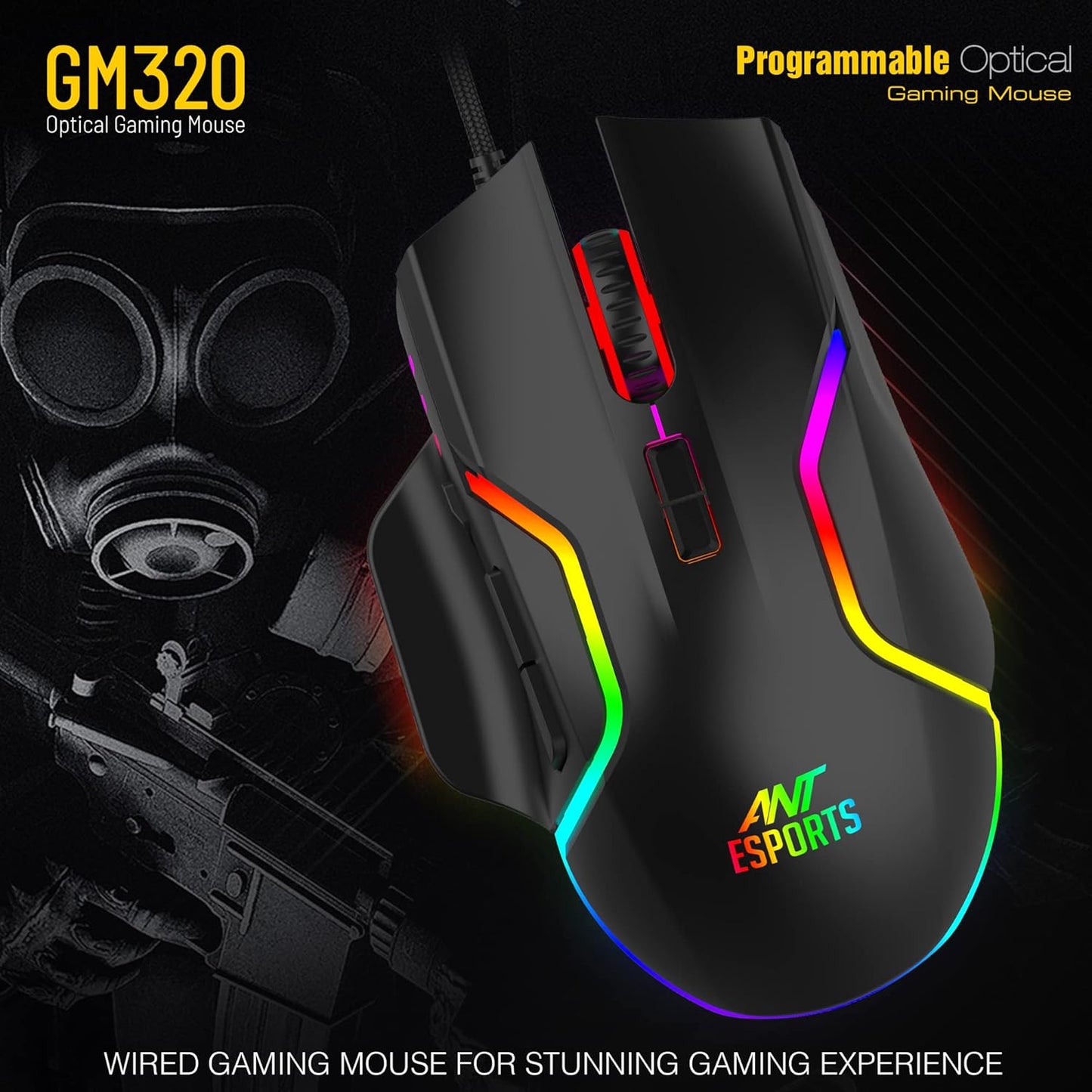 ANT ESPORTS GM320 RGB OPTICAL WIRED GAMING MOUSE