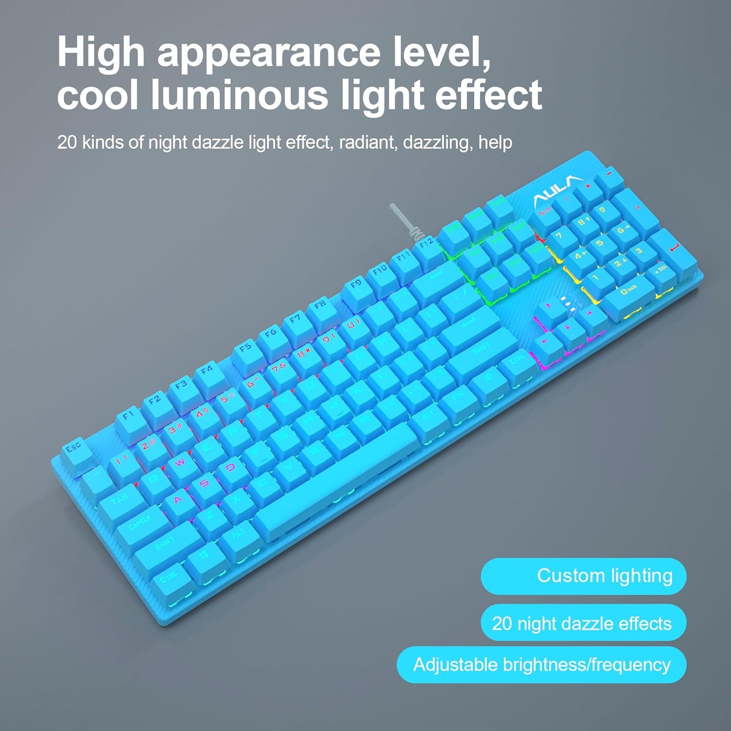 S2022 MECHANICAL WIRED GAMING KEYBOARD (BLUE)