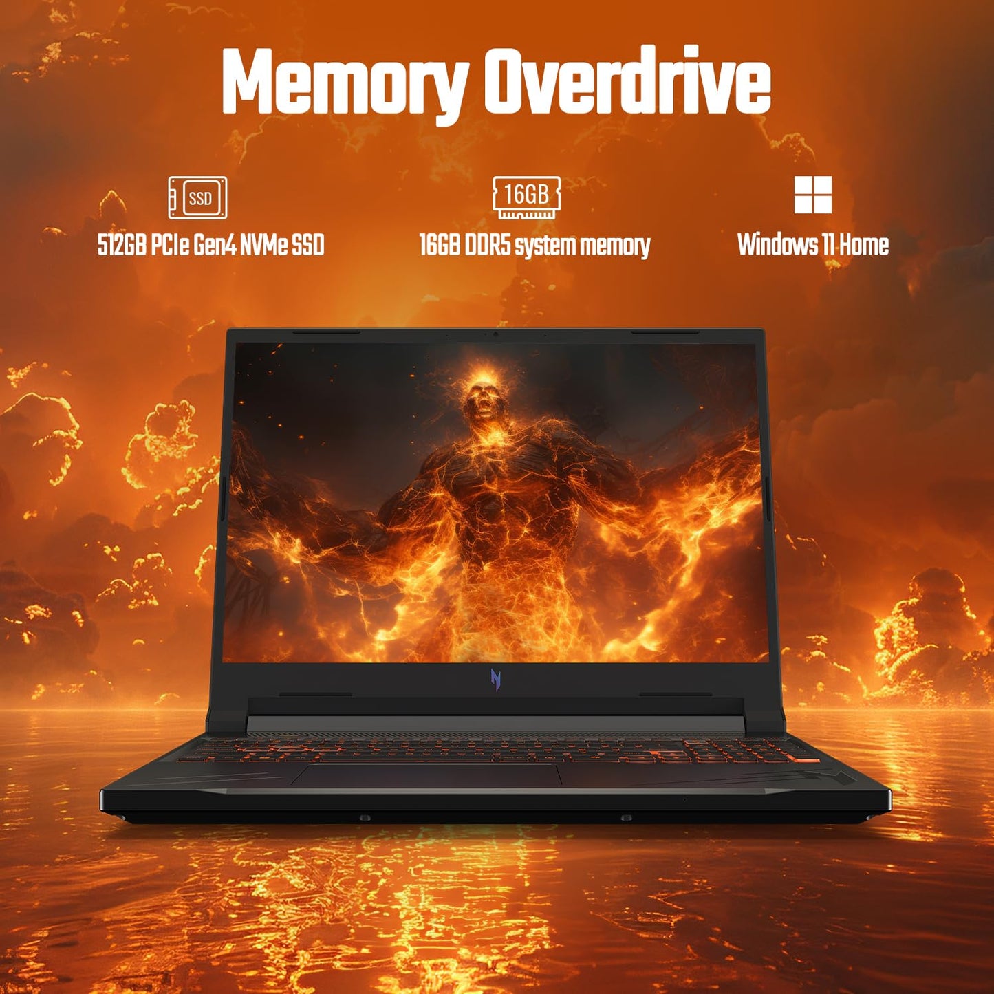 ACER NITRO V 16 ANV16-71 NH.QTNSI.003 GAMING LAPTOP (14TH GEN CORE I5 / 16GB/ 512GB SSD/ WIN11/ 6GB RTX 4050 GRAPH)
