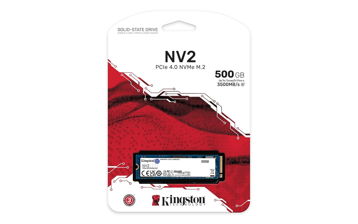KINGSTON 500GB NVME M.2 NV2 INTERNAL SSD SNV25/500G