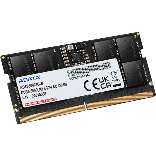 ADATA 8GB DDR5 5600MHZ SO-DIMM LAPTOP MEMORY AD5S56008G-S