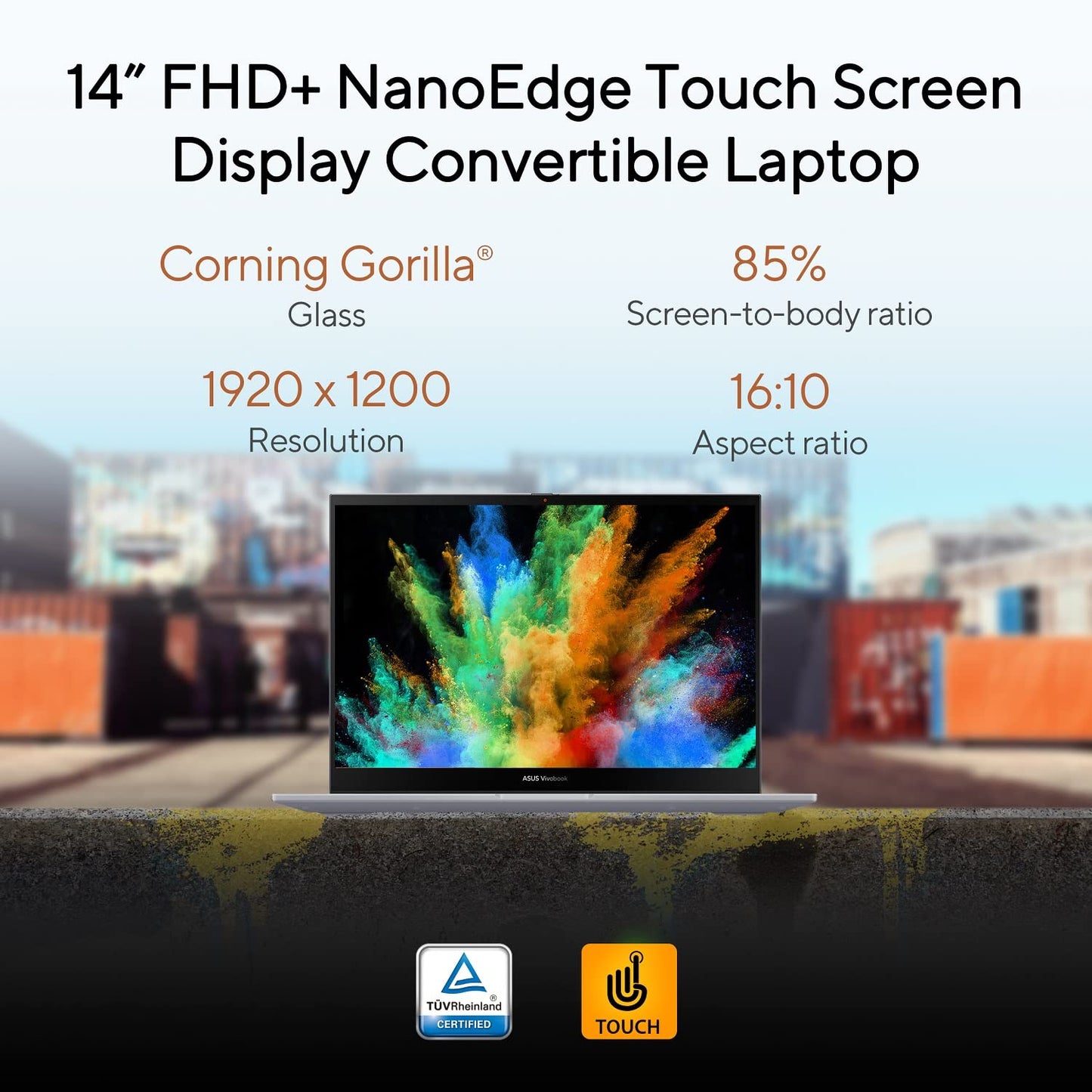 ASUS VIVOBOOK S 14 FLIP (2022), 14-INCH (35.56 CMS) FHD+ 16:10 TOUCH, AMD RYZEN 7 5800HS, 2-IN-1 LAPTOP (16GB/512GB SSD/INTEGRATED GRAPHICS/WINDOWS 11/OFFICE 2021/SILVER/1.5 KG), TN3402QA-LZ741WS
