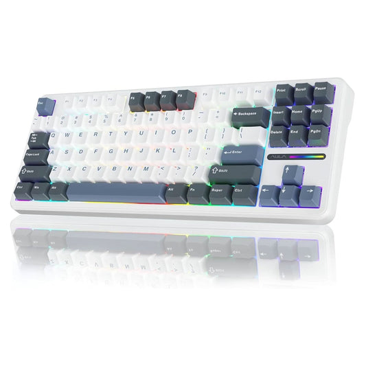 Aula F87 Smoke Blue Graywood Switch Mechanical Gaming Keyboard