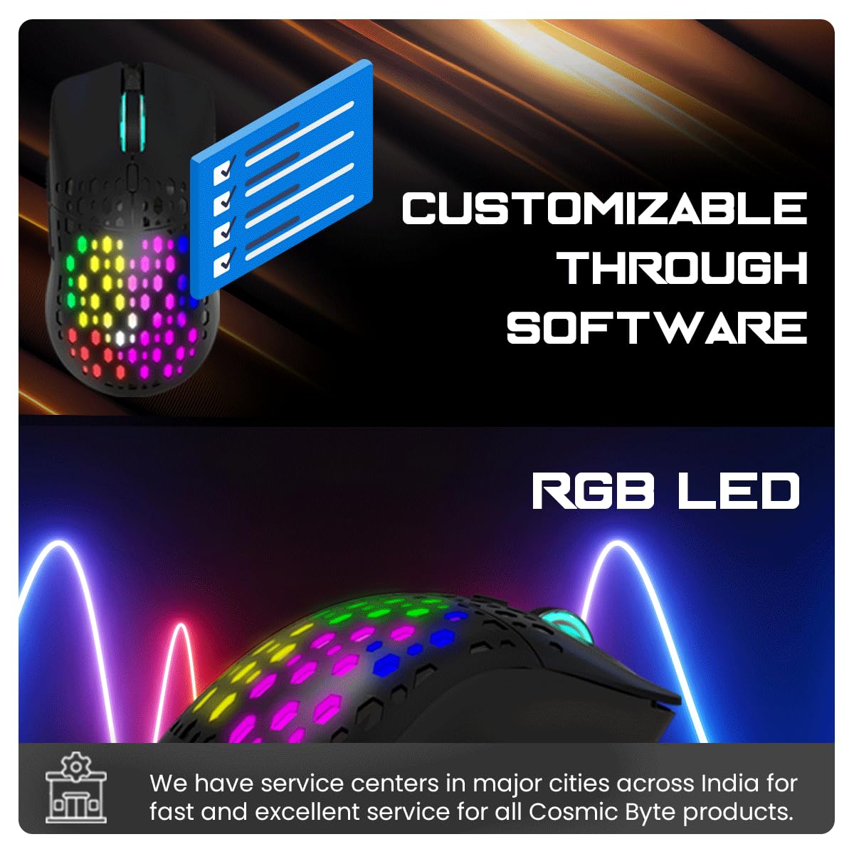 COSMIC BYTE SENTINEL RGB (BLACK) GAMING MOUSE