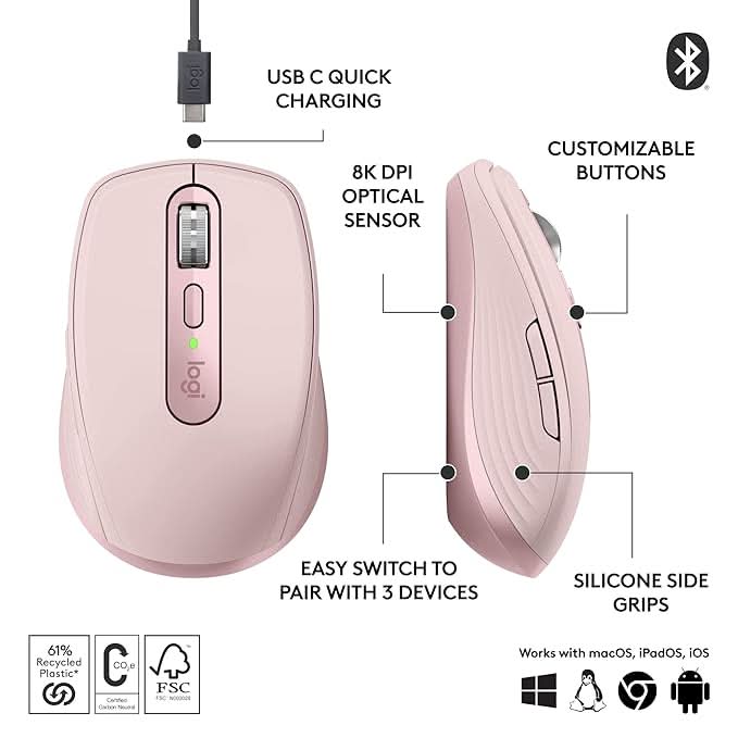 Logitech MX Anywhere 3S Compact Wireless Mouse