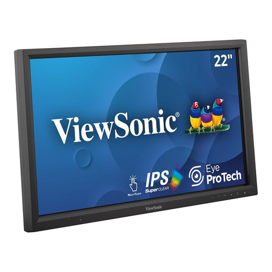 ViewSonic TD2223- (22") Touch Monitor 10-Point Touch| 7H Hardness | IR Touch Tech| 75Hz | Dual Speaker| USB, HDMI, DVI, VGA