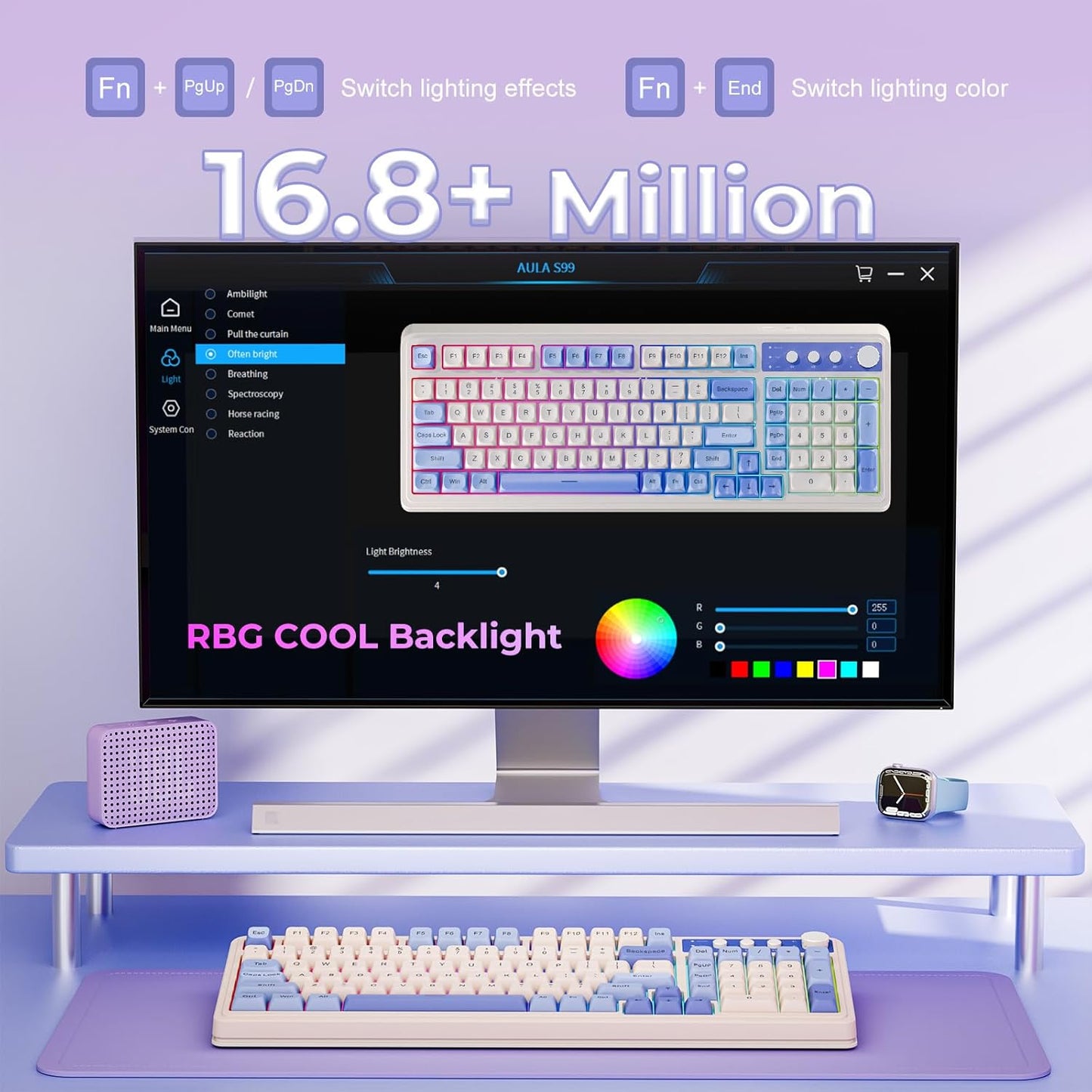 AULA S99 PURPLE MEMBRANE GAMING KEYBOARD