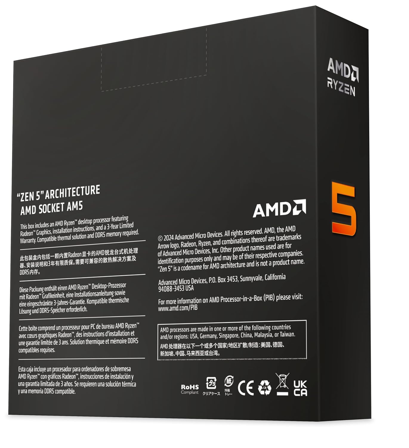 AMD RYZEN 5 9600X 6 CORES UPTO 5.4 GHZ AM5 PROCESSOR