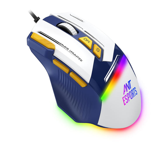 Ant Esports GM333 Wired Optical Ergonomic Design Gaming Mouse Red/yellow black