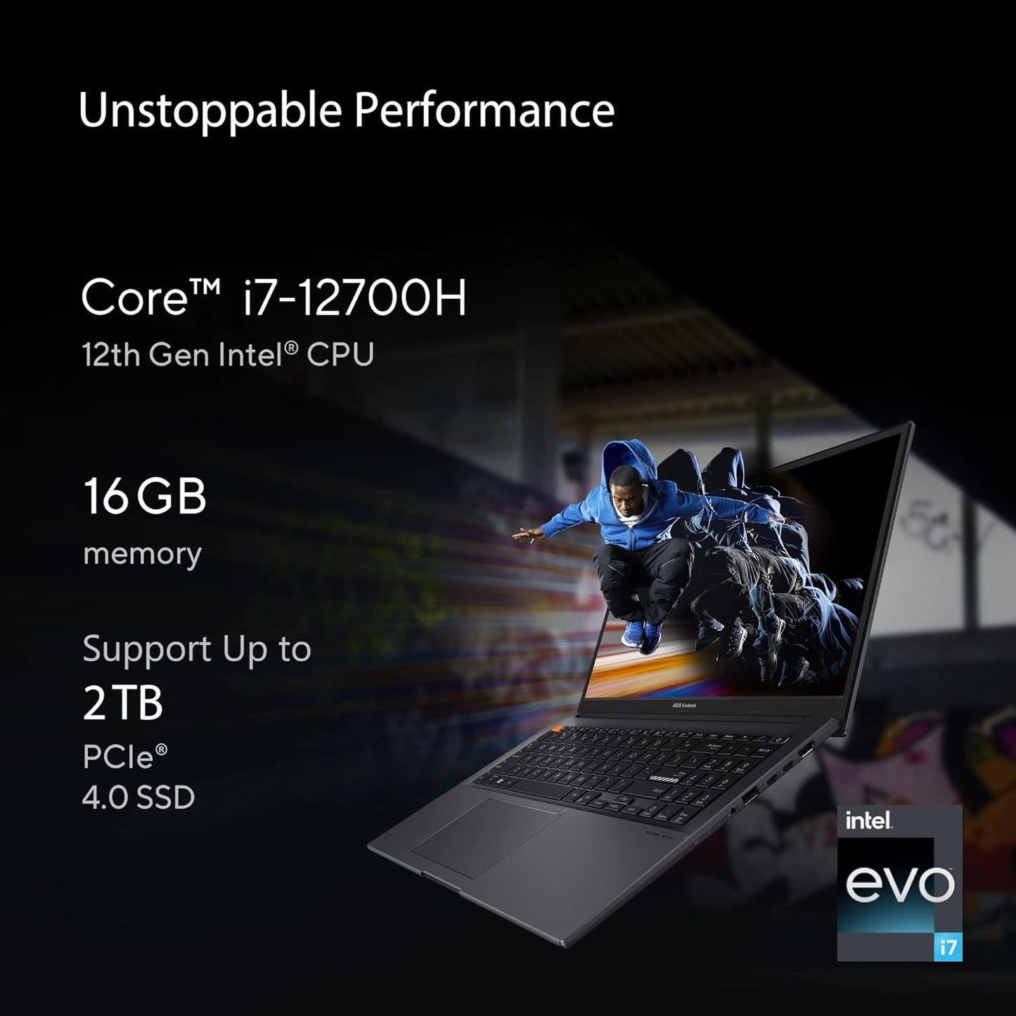 ASUS VIVOBOOK S15 OLED 2022, 15.6" 39.62 CM FHD OLED, INTEL CORE EVO I7-12700H 12TH GEN, THIN AND LIGHT LAPTOP (16GB/512GB SSD/IRIS XE GRAPHICS/WINDOWS 11/OFFICE 2021/BLACK/1.8 KG), S3502ZA-L702WS