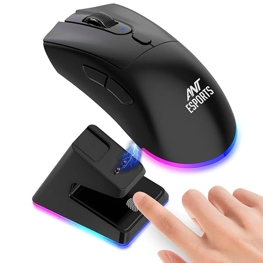 Ant Esports GM900 Wireless Optical Gaming Mouse with Charging Dock - Black  (ETA-SD-20240605140)