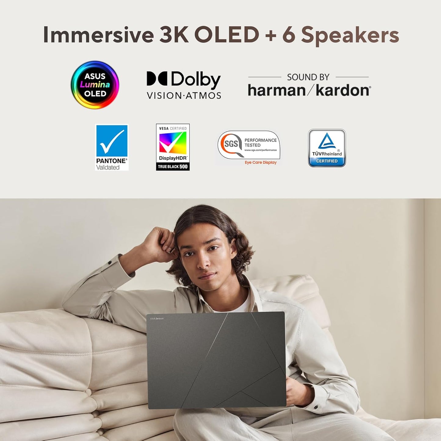 ASUS ZENBOOK S 16, 16" 3K OLED TOUCH SCREEN,AMD RYZEN AI 9 HX 370,COPILOT+ PC (32GB RAM/1 TB SSD/RADEON 890M IGPU/M365 BASIC (1YEAR)*/WINDOWS 11/OFFICE 2024/ZUMAIA GRAY/1.2 KG),UM5606WA-RJ3310WS