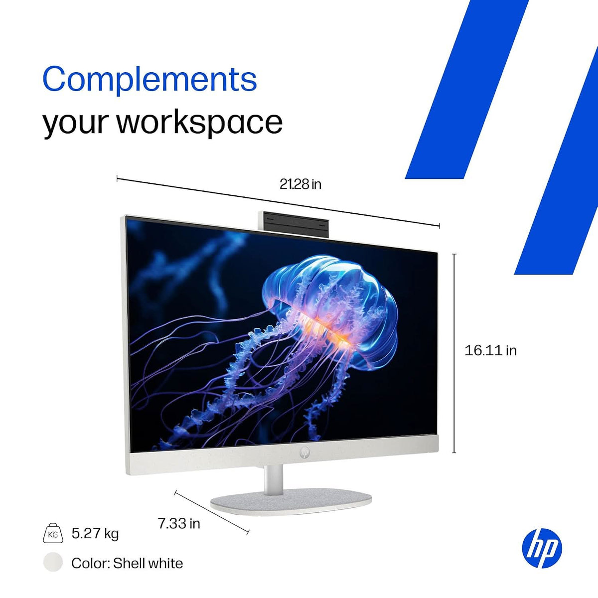 HP 24-cr0271in All-in-One , AMD Ryzen 5 7520U, 16GB RAM LPDDR5, 512GB SSD, IPS, Three-Sided, Micro-Edge, Anti-Glare, FHD, 23.8 inch, Win 11 Home, Office 24, 5.27kg, FHD IR Camera, 1 Year Warranty
