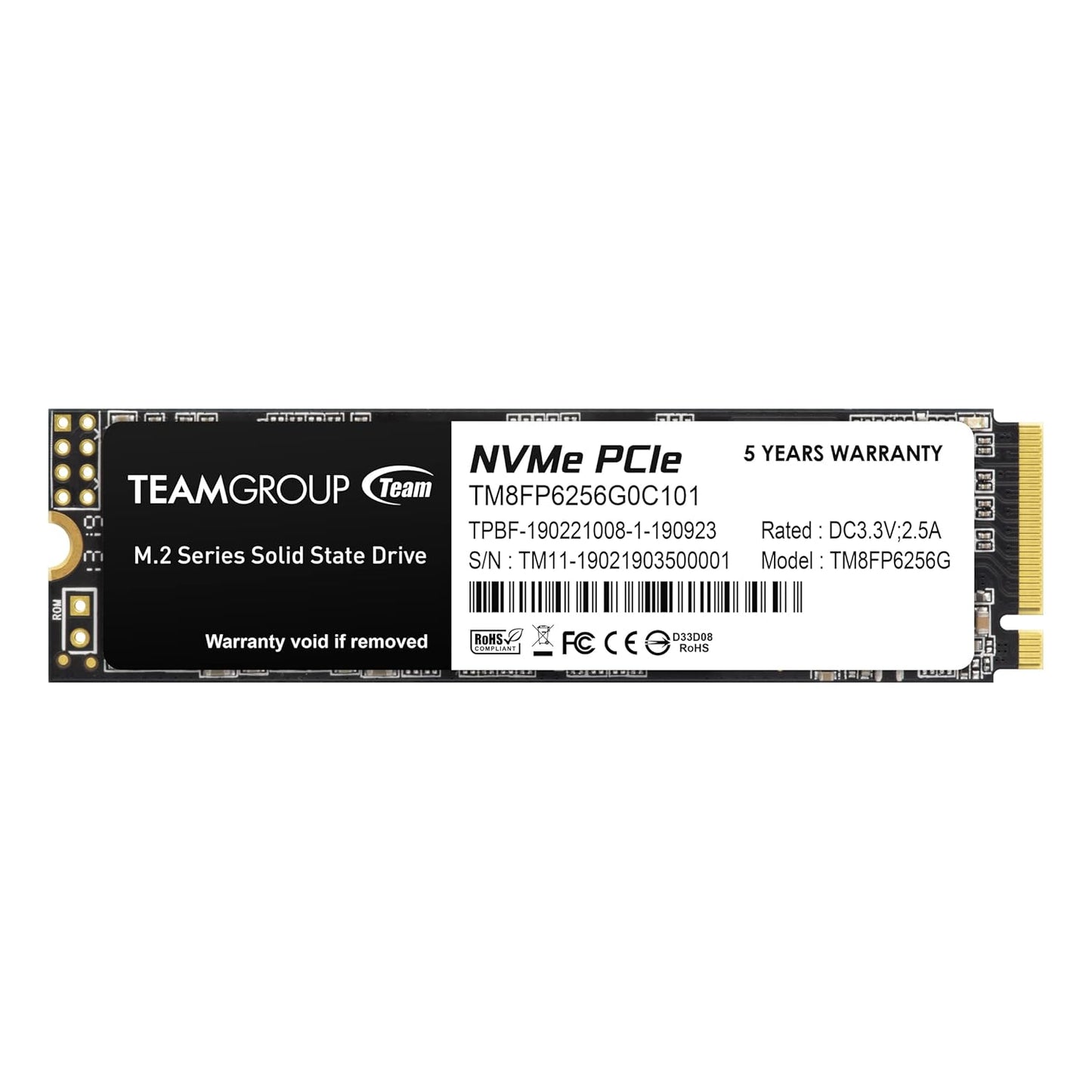 TEAMGROUP MP33 256GB M.2 NVME INTERNAL SSD