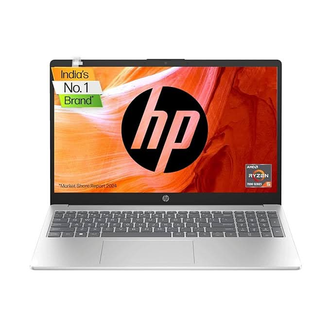 HP LAPTOP 15, AMD RYZEN 5 7520U, 15.6-INCH (39.6 CM), FHD, 16GB LPDDR5, 512GB SSD, AMD RADEON GRAPHICS, FHD CAMERA W/PRIVACY SHUTTER, BACKLIT KB (WIN 11, MSO 2021, SILVER, 1.59 KG), FC0030AU