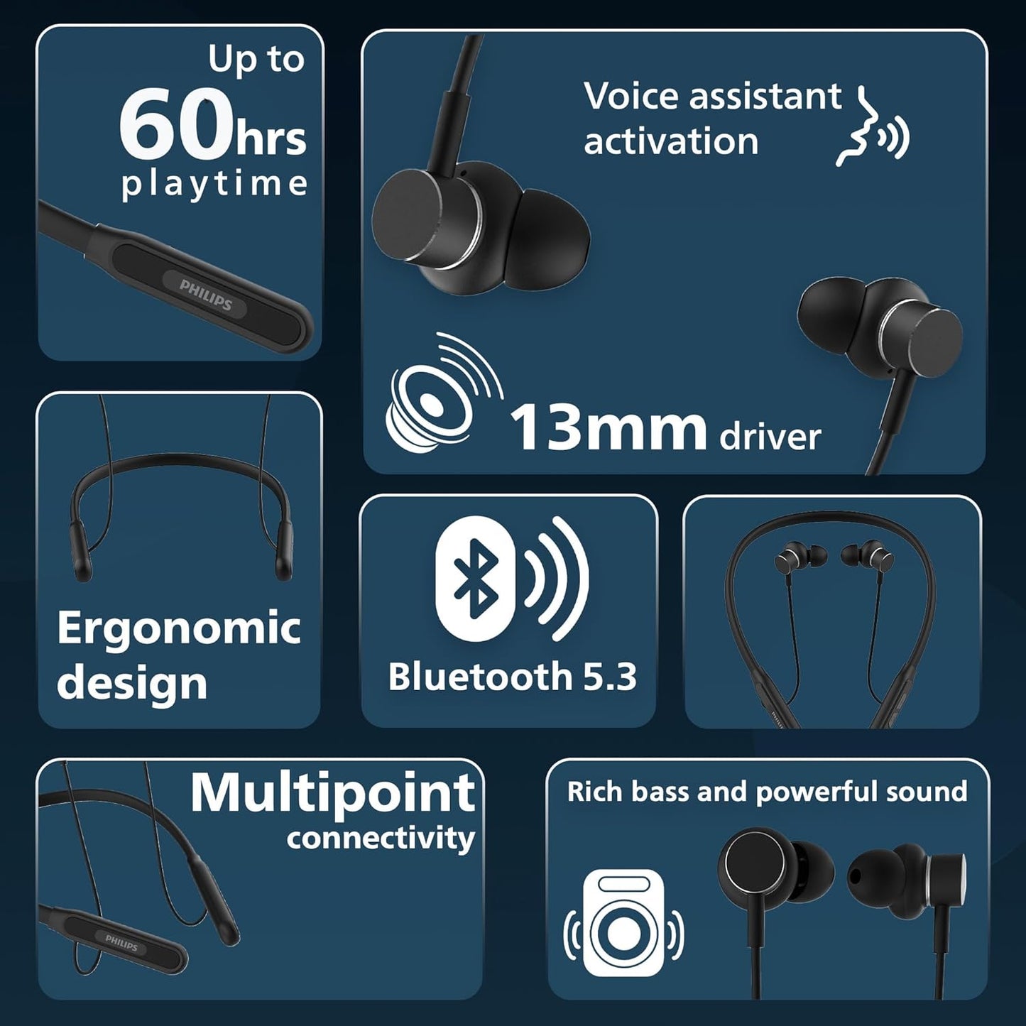 NECKBAND WIRELESS IN EAR-NECKBAND TAN1150BK/94