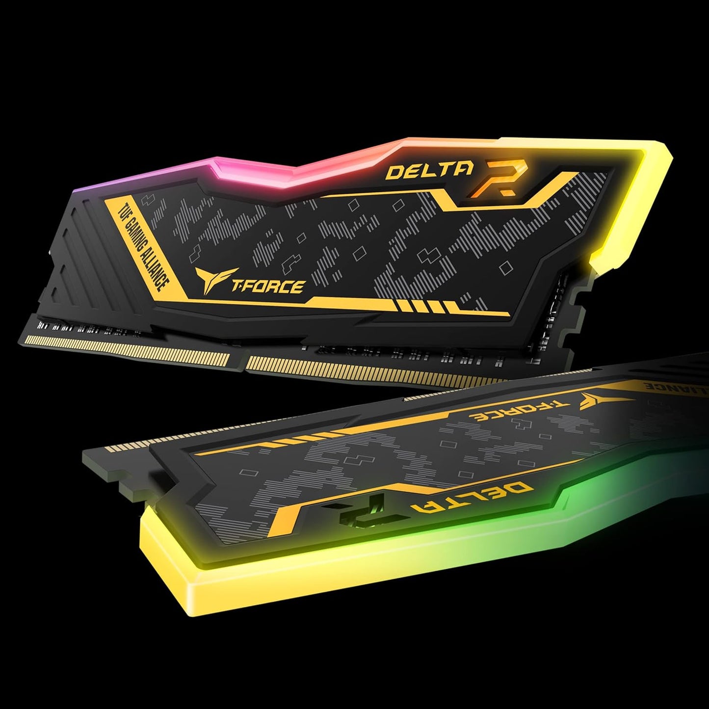 TEAMGROUP T-FORCE DELTA RGB TUF 32GB (16GBX2) DDR4 3200MHZ YELLOW DESKTOP RAM
