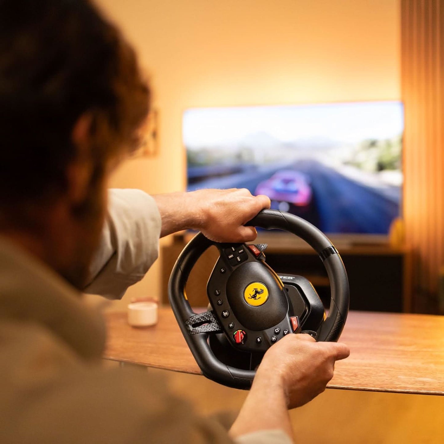 Thrustmaster T98 Ferrari 296 GTB, Racing Wheel for PS5, PS4, PC